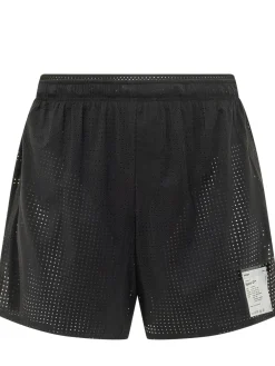 Perforated Shorts with Elastic Waist