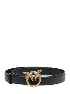 Pinko black belt with gold buckle