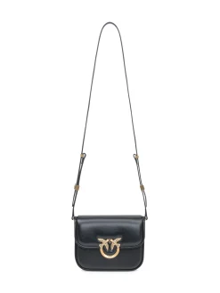 Pinko Love Mini Icon Bag in Black Leather