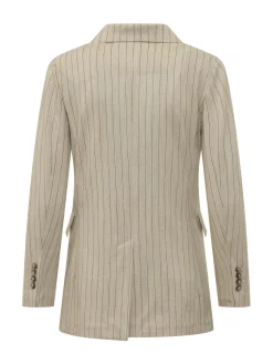 Pinstripe Double-breasted Blazer