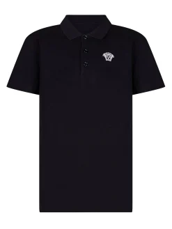 Pique Polo Shirt with Collar and Logo Embroidery