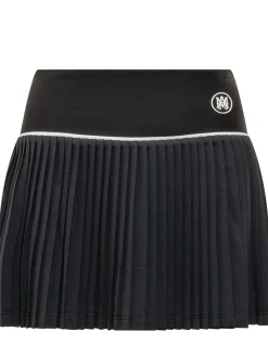Pleated Mini Skirt with Logo