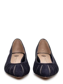 Pointed Ballet Flats with Sheer Panels