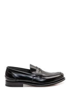 Polished Leather Penny Loafers