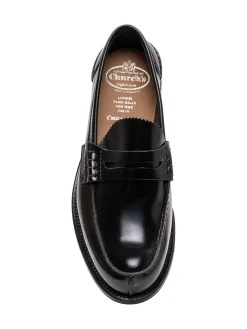 Polished Leather Penny Loafers