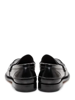 Polished Leather Penny Loafers
