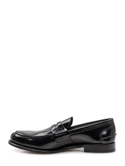 Polished Leather Penny Loafers