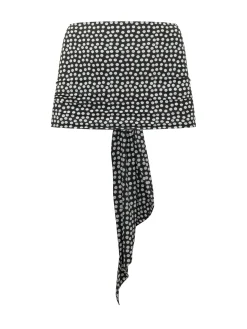 Polka Dot Jersey Stole with Front Knot