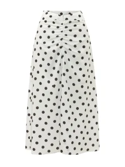 Polka Dot Midi Skirt