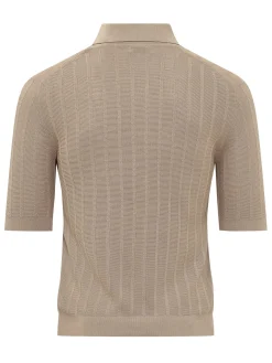 Polo in Maglia con Bottoni