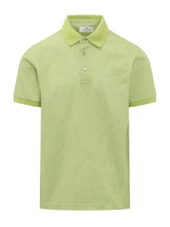 Polo Roma with Collar and Tone on Tone Print
