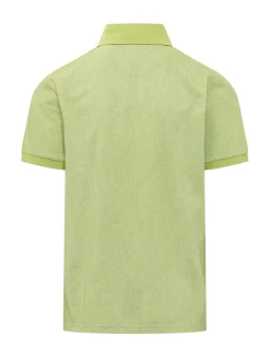 Polo Roma with Collar and Tone on Tone Print