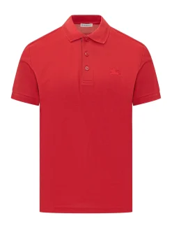 Polo Shirt with Buttons and Logo