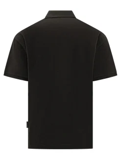 Polo Shirt with Curved Front Logo