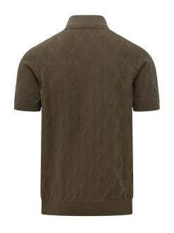 Polo Shirt with Geometric Pattern