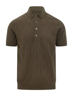 Polo Shirt with Geometric Pattern
