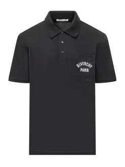 Polo Shirt With Pocket And Embroidery