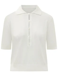 Polo Top with Collar and Buttons