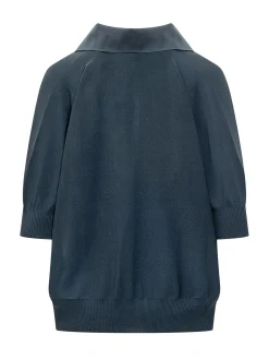 Polo Top with Open Collar