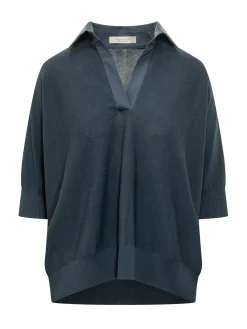 Polo Top with Open Collar