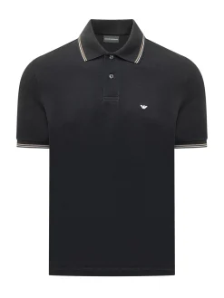 Polo with Contrast Collar and Logo