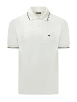 Polo with Striped Collar Details
