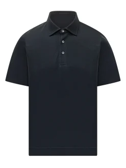 Premium Navy Cotton Piqué Polo