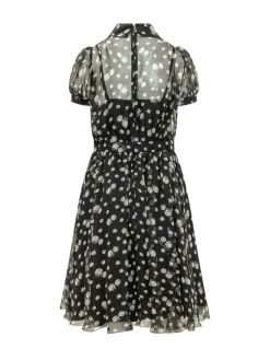 Puff Sleeve Dress with Floral Print