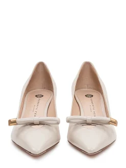 Pumps with Bow and Mid Heel