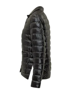 Quilted Puffer Jacket with Shirt Collar