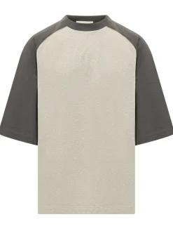 Raglan Sleeve T-shirt with Embroidered Logo