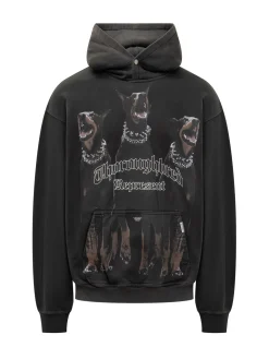 Represent Felpa con Cappuccio con Stampa Doberman
