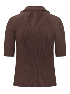 Ribbed Polo with Buttons