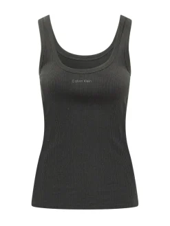 Ribbed Tank Top with Wide Straps