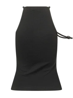Ribbed Top with Straps and Buckles