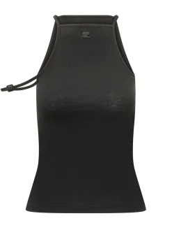 Ribbed Top with Straps and Buckles