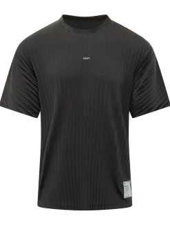 Ribbed T-shirt with Front Logo