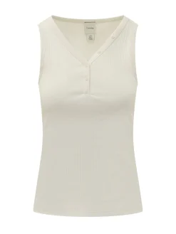 Ribbed V Neck Tank Top
