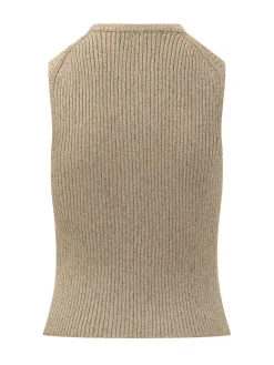 Ribbed Zip Tank Top