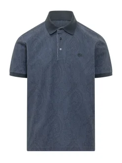 Roma Polo Shirt with Collar and Paisley Print