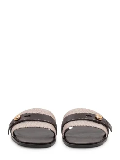 Romy Slide Sanda with Strap and Logo