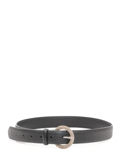 Round Textured Buckle Belt