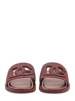 Rubber Slide Sandals with Shaped Band