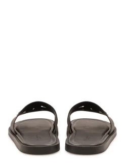 Rubber Slide Sandals with Shaped Band