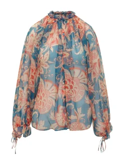 Ruffled Collar Shirt with Laces