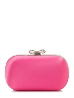 Satin Clutch with Bow Closure