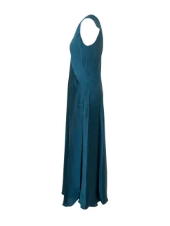 Satin V Neck Dress