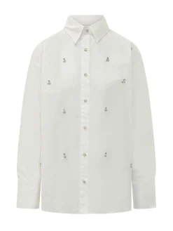 Shirt with Collar and Buttons with Embellishments