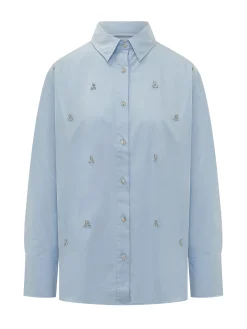 Shirt with Collar and Buttons with Embellishments
