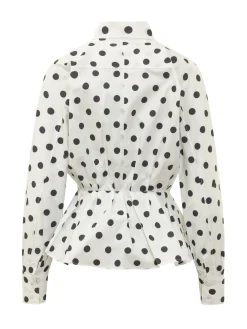 Shirt with Collar with Polka Dot Pattern
